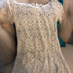 Lace Blouse with zip up back